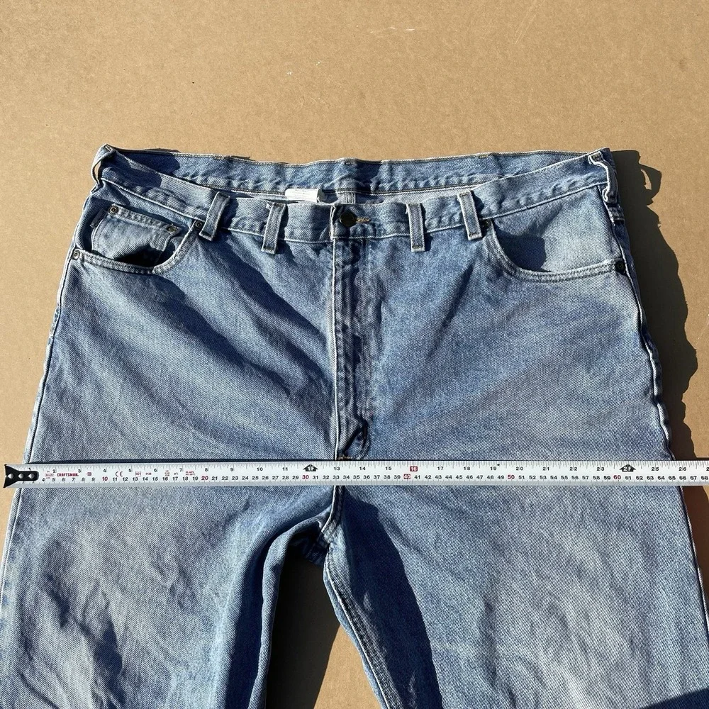 Carhartt B18 STW Traditional Fit Straight Jean Mens 46x30 Stone Wash Denim